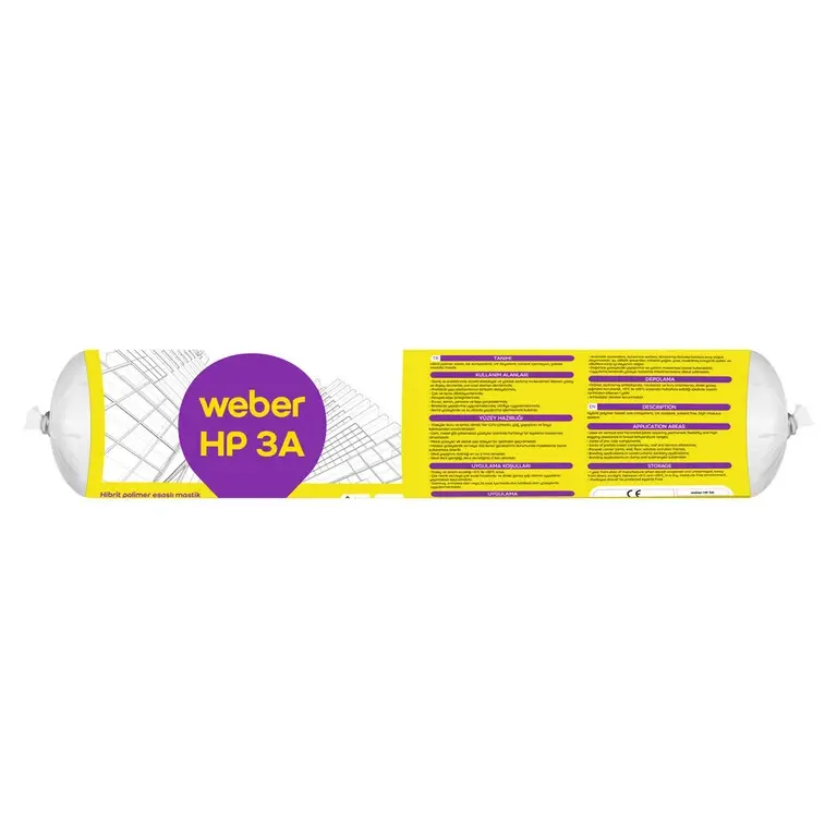 წებო-ჰერმეტიკი ნაცრისფერი WEBER HP 3A GREY (ჰიბრიდული პოლიმერის ბაზაზე)(600მლ) — სილიკონი და ჰერმეტკი